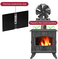 Mini poêle écologique alimenté par la chaleur à 6 lames ventilateur silencieux brûleur à bois ventilateur de cheminée