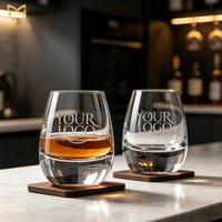 Gobelet en verre à whisky en cristal à l'ancienne verres de roche à Base lourde pour boire un cadeau de liqueur de cocktail pour les amateurs de whisky