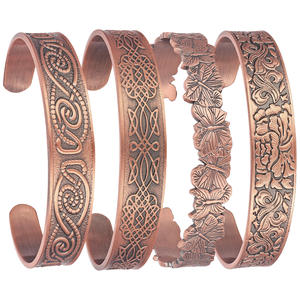 Pulseras de Cobre Puro Estilo Vikingo Vintage para la Artritis, Diseño de Mariposa, Juego de Pulseras Personalizadas, Regalo, Gran Venta - Product Image 1