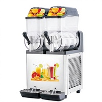 Machine à slush commerciale à double cylindre, distributeur de boissons glacées à deux saveurs, machine de vente automatique, équipement de comptoir pour boissons froides