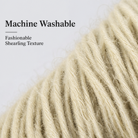 Fil chenille doux et moelleux à prix attractif 2/32Nm, acrylique et nylon, pour tricot à la main, lavable en machine, teint en imitation peau de mouton