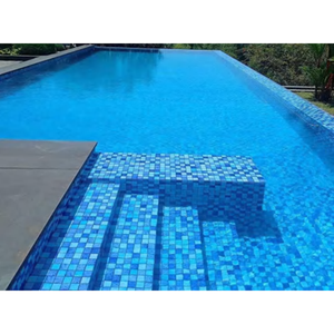 <span class=keywords><strong>Mosaico</strong></span> in Ceramica Blu <span class=keywords><strong>a</strong></span> Prezzo di Fabbrica, Design Moderno Quadrato per Piscine - Product Image 4
