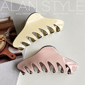 <span class=keywords><strong>Pince</strong></span> à cheveux en acétate de style français, grande taille, design minimaliste, <span class=keywords><strong>pour</strong></span> femmes, <span class=keywords><strong>pour</strong></span> un coiffage <span class=keywords><strong>facile</strong></span> du <span class=keywords><strong>chignon</strong></span> - Product Image 2