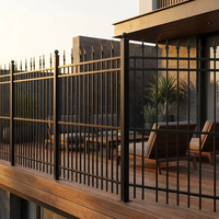Panneaux de clôture en acier modernes à pointe de lance, clôture métallique pour propriétés résidentielles, commerciales et applications de jardinage