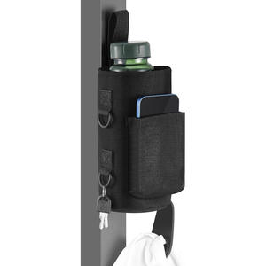 Pochette magnétique suspendable pour les passionnés de fitness, porte-bouteille d'eau avec poche pour téléphone/clés, organisateur d'équipement de gym, accessoire - Product Image 1