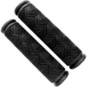 Empuñaduras de bicicleta de montaña, manijas anticubierta, manillar, bloqueo único, manga de motorista de goma negra, viaje - Product Image 2