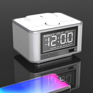 FM đài phát thanh điện thoại không dây sạc đồng hồ báo thức BT loa với LED hiển thị báo động kép kỹ thuật số máy tính để bàn bảng đồng hồ khách sạn - Product Image 5