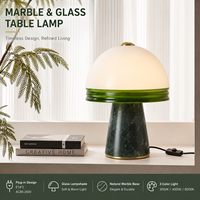 Lampe de table en verre marbré rechargeable LED 6W, commande tactile, 3 couleurs de lumière 3000K 4000K 6000K, port Type C pour chambre à coucher, salon