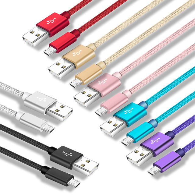 Factory Direct Supply High Quality 5V 2A Nylon Braided Micro USB Fast Charging Cable Pure Copper Conductor 12 Months Mobile