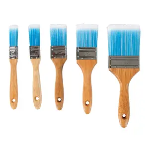 Wooden Handle Doubld Color Synthetic Filaments Paint Brush