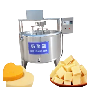 Máquina comercial automática de aço inoxidável para fazer queijos mussarela, tanque de mistura de queijos 300L