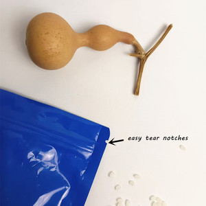 Bán nóng thả màu xanh hình bầu dục rõ ràng cửa sổ đứng lên Túi Ziplock Túi Mylar với lá nhôm inisde - Product Image 4