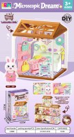 Jouets éducatifs DIY, maison de poupée, ensemble de cuisine avec lumières LED, jouets de scénario miniatures, assemblage 3D, mini maison de cuisine, jeu de rôle