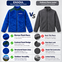 Vestes zippées en polaire pour homme, style streetwear, color block, col montant, fourrure de vison, broderie, respirantes, marque premium, ODM OEM