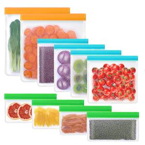 Sandwich Lunch Bags Leakproof Reusable Storage Bag Freezer Safe Reusable Snack Stand Up PEVA Food Bags