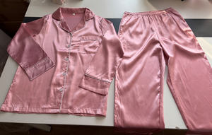 Set di pigiami da notte in raso di <span class=keywords><strong>seta</strong></span> a maniche lunghe PJ da donna all'ingrosso - Product Image 6