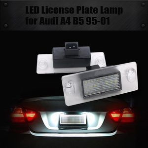 Lampes de <span class=keywords><strong>plaque</strong></span> <span class=keywords><strong>d</strong></span>'<span class=keywords><strong>immatriculation</strong></span> LED SMD blanches 18 Emark approuvées NSSC Canbus pour Audi A4 B5 1995-01 - Product Image 6