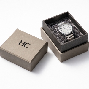 Premium Watch Gift <b>Box</b> Lid and Base Rigid Cardboard Packaging for Timepiece Custom Logo Jewelry Watch <b>Box</b> Manufacturer - Product Image 6