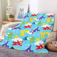 Couverture polaire en flanelle imprimée numériquement personnalisée avec motifs de dessins animés 3D pour bébés, vente en gros, cadeaux pour enfants