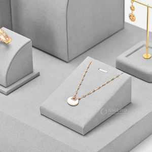 ตู้โชว์เครื่องประดับสำหรับสร้อยคอ แหวน และกำไล ตู้โชว์โลหะและไมโครไฟเบอร์สำหรับบรรจุภัณฑ์และจัดแสดงเครื่องประดับ - Product Image 2