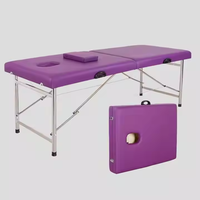 Haute Qualité Personnalisé Deluxe Portable Spa Salle De Sport Pliant Salon De Beauté Cils Lit Moderne En Cuir Synthétique Massage Entrepôt