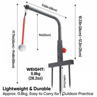 Support d'entraînement de golf rotatif en tube de fer pour entraînement au swing, fabrication OEM, couleur et emballage personnalisés pour la marque