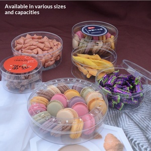 Caja de plástico transparente PS multi-forma con tapa redonda, cuadrada, rectangular, octogonal para galletas, dulces, refrigerios, repostería, envase de embalaje. - Product Image 2