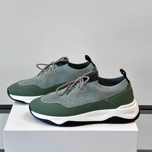 Zapatillas deportivas casuales grises con cordones, de marca de alta gama, antideslizantes, cómodas y transpirables de malla. - Product Image 1