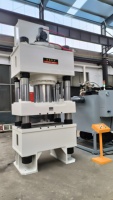 Prensa hidráulica vertical de gran formato de cuatro columnas para fabricación de ollas de cocina de aluminio 315T, con motor PLC y bomba de cojinetes, ¡Gran oferta CE!