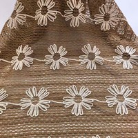 Tissu en dentelle 3D multicolore en polyester avec broderie florale informatisée pour robes et vêtements féminins