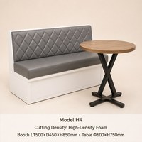 Leicht Luxuriöse Moderne Café-Möbelsets Schnellrestaurant Doppelseitige Sitzbank Massivholz Esstische und Stühle Set für Restaurants