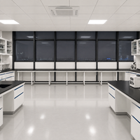 Tavolo da Laboratorio, Banco da Laboratorio Chimico, Arredamento Modulare per Laboratorio, Tavolo da Lavoro con Armadietto