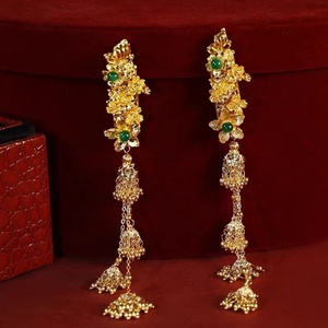 Kamishiro - Adorno de diadema retro para mujer, estilo étnico, con forma de campana dorada, exquisito clip lateral de aleación, diseño de libélula vívida - Product Image 3