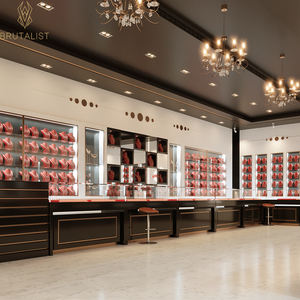 Gabinete de joyería de vidrio personalizable, escaparate, Mostrador de exhibición LED, muebles para venta al por menor, centro comercial, tienda de joyería, muebles - Product Image 4