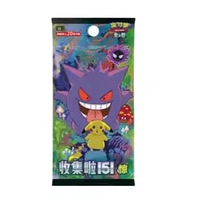 Vente en gros de boîtes scellées originales Pokemond 100% 151c Surprise 151 Vol3 Booster Box Jeu de cartes Gengar Jeu de table portable en papier
