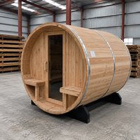 Sauna extérieur en bois de pruche pour jardin, cabine de vapeur sèche avec poêle à sauna pour villa et cour arrière, vente en gros