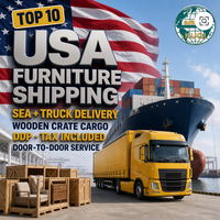 Expédition de meubles aux États-Unis DDP Porte à Porte Fret maritime Dédouanement par camion Taxes payées Caisse en bois Suivi des marchandises surdimensionnées