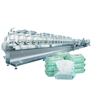 Automatic Wet Wipe Making Machine For Baby Wipes Wet Towel Tissue Manufacturing Packing Production Line 20 Lane Low Price