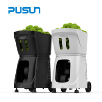 Machine à balles de tennis professionnelle Pusun, équipement d'entraînement automatique avec contrôle par application, lanceur de balles de tennis, machine de tir