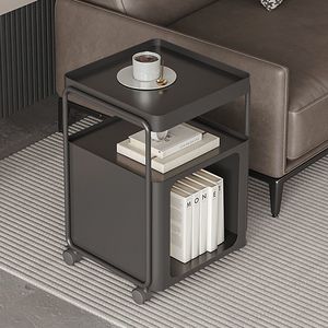 Cross-border movable side <b>table</b>, minimalist home Nordic style, <b>small</b> coffee <b>table</b> with wheels, living room sofa side <b>table</b>, - Product Image 4