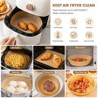 Papiers de cuisson pour friteuse à air chaud, personnalisables avec logo, qualité alimentaire, antiadhésifs, jetables, pour la cuisson des frites - Vente en gros usine