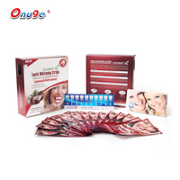 Tiras blanqueadoras de dientes de aceite de coco de tipo seco avanzado, kit de blanqueamiento dental con logo personalizado, tiras dentales profesionales