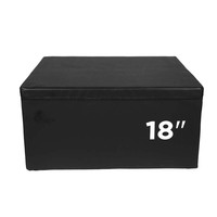 Boîte de saut en bois noir avec logo personnalisé Rouser Fitness, en cuir EVA, 6-24 pouces, pour entraînement de CrossFit et salle de sport commerciale