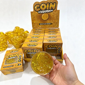 Münzförmiges Gold-Glukose-Malz-TPR-Squishy-Spielzeug, gefälschte US-<span class=keywords><strong>Dollar</strong></span>-Münze, sensorisches Quetschspielzeug zur Stress- und Angstlinderung, ab 14 Jahren - Product Image 1