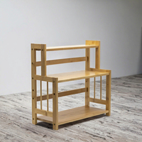 Étagère à épices multifonctionnelle pliable en bambou à 3 niveaux, étagère de rangement pour garde-manger, organisateur de comptoir de cuisine