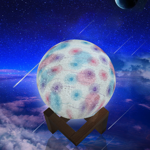 โคมไฟ LED พระจันทร์และเสี้ยว16สีแบบตั้งโต๊ะ RGB โคมไฟอะคริลิคบอล & ฐาน ABS และที่ชาร์จ USB - Product Image 4