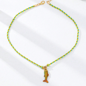 Collier tressé à la main style bohème <span class=keywords><strong>avec</strong></span> breloque océanique, réglable, idéal pour <span class=keywords><strong>les</strong></span> vacances et <span class=keywords><strong>les</strong></span> séances <span class=keywords><strong>photo</strong></span> - Product Image 6