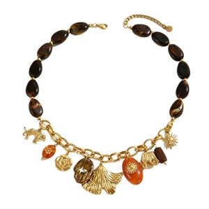 Jingciren Boutique, Nuevo Estilo, Accesorios Guofeng, Collar con Múltiples Colgantes, Chapado en Oro, Retro, Elegante, en Caja de Regalo - Product Image 5