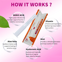 XINHEYU Marque Privée Personnalisée – Lot de 6 Suppositoires Vaginaux Naturels à l'Acide Borique, Gel Vaginal Sans Estrogène et Sans Parabène