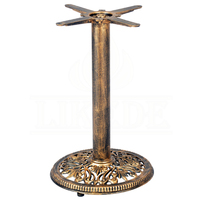 Pieds de table ronds traditionnels en fonte de fer forgé, finition laquée, en laiton antique, pour meubles de chambre et de salle de bain
